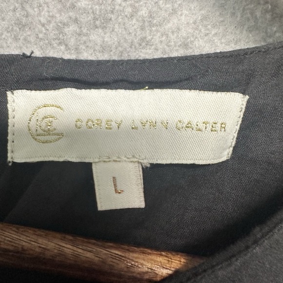 Anthropologie Corey Lynn Calter Long Sleeve Julia Dress Womens Size L Black Puff - Picture 6 of 10